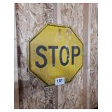Antique steel stop sign