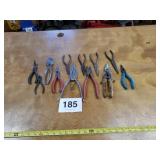 Needle  nose pliers wire cutters tin snips