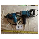 Makita 1/2" and 3/8" drills