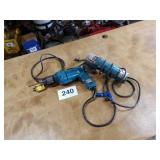 Makita drill and 4" grinder