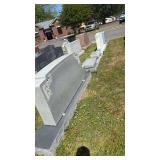 Granite & Marble Upright Headstones, Serpentine Top, Floral Carving, 5’x3’ & 7’x3’ Sizes