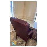 Steel Executive Desk 60"x30" & Wingback Leather Chair Set — 5 Drawers, Vintage Office Furniture