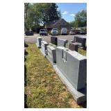 Gray Granite Upright Headstones – Multiple Sizes, Couples & Single, Engravable, Integrated Vase