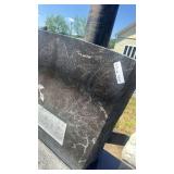 6FT x 3FT Polished Granite Upright Cemetery Monument with Angel Etching – Base Included
