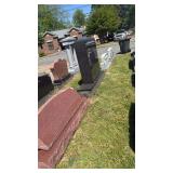 Granite Headstones – Upright, Available in Black, Red, Grey, Polished, 5x2 ft & 6x2 ft, Engraving Ready