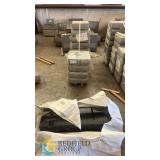 Pyramid Blue Granite Grass Marker 12"x12"x4" Polished Top, Lot 126, Conway Development