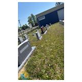 Granite Upright Headstone & Memorial Bench, Multiple Sizes, Lot 101, Polished Grey & Red