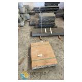 Apex/Royal Memorial Granite Memorial Blocks, 20x28", Polished Top/Rock Sides, Pink/Gray, Lot 119
