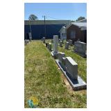 Granite & Marble Cemetery Monuments Lot – Upright, Flat Markers, Benches, Skyline Monument, Lot 105