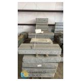 Granite Monument/Curb Bases, Pyramid Blue, 66"x14"x6", Polished Top, Lot 115, 380 lbs Each