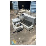 Granite Headstone and Monument Base Lot, Upright & Slant Styles, Gray & Black, Lot #281