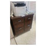 4-Drawer Lateral File Cabinet, Wood Veneer Finish, Locking Drawers, 36" W x 21" D x 55" H
