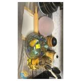 Hand-Painted Glass Cake Dome, Sunflower Canister, Wooden Bowls, Bakeware & Utensil Lot
