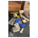 Large Assorted Fishing Tackle Lot: 2 Vintage Boxes, 3 Plastic Trays, 100+ Lures, Berkley/Mepps