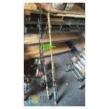 Lot of 5 Spinning Fishing Rod & Reel Combos, 6–8 ft, Mixed Materials, Cork Handles