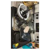 Large Mixed Kitchenware Lot - BUNN Carafe, Cast Iron Skillet, Glass Bakeware, Metal Pans & More
