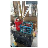 Bulk Lot: Large Toolboxes w/Hand Tools, Electrical Boxes, Trailer Lights, PPE, PVC Pipe