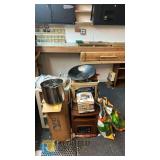 Large Workshop Lot: Life Smart Infrared Heater, 25 lb Walnut Shell Media, Tools, Pots, Seed Bags