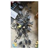 Decorative Wrought Iron Wall Art – Rooster and Leaf Designs, Various Sizes