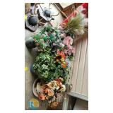 Mixed Lot of 8 Artificial Potted Plants & Floral Arrangements in Decorative Vases and Pots