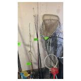 Lot of 5 Mixed Casting & Spinning Fishing Rods, Approx. 6-7 ft, Cork & EVA Handles, Lot 304