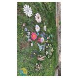 Decorative Metal Garden Art Collection – Over 20 Hand-Painted Floral Stakes, Spinners, and Plaques