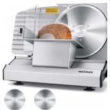 $122 Meat Slicer,CUSIMAX Electric Deli Meat Slicer with 2 Removable 8.7