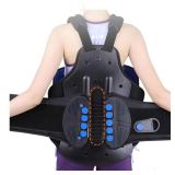 $196 Thoracic Full Back Brace - Universal Thoracolumbar Fixed Spinal Brace with Dual Airbag for Enhanced Comfort and Support(Small)