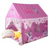 $40 Princess Unicorn Castle Playhouse with Mat   Indoor & Outdoor Large Kids Play Tent for Imaginative Games Girls Toy House Gift Sizes 47 46.8 38.1In