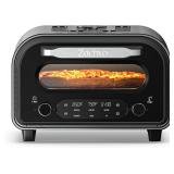 $230 Countertop Electric Pizza Oven with PID Top and Bottom Temp Control, Black | 90-Second 12-Inch Pizza, 850 F Indoor Use, 6 Presets with DIY, Dual Knobs for Time & Temp, Always-On Light for Pizza N