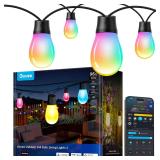 $120 Govee S14 Bulb Outdoor String Lights 2, 96ft RGBICWW, 30 LED Bulbs, IP66 | Patio Lights with 111 Scene Modes for Patio, Backyard, Garden, Compatible with Alexa, Google, Matter, APP Control