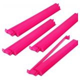 $44 4 Pcs 18.7 Inch Hot Pink Acrylic Mahjong Tile Racks with Pushers for Game Night American Mahjong Racks Tile Set for Mah Jong Lovers and Beginners