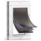 $54 3-Flap Dog Door, Doggy Door, Doggie Door, Cat Door for Install in Interior and Exterior Doors, Insulation Flap, 2 Magnetic Flaps, Closing Panel, Never Rust, for Pets Up to 45lb
