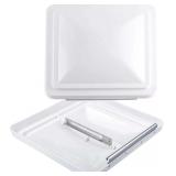 $40 RVGUARD 2 Pack RV Roof Vent Cover 14 Inch, White Universal RV Vent Lid | Universal Replacement RV Vent Lid, Compatible with Ventline (Pre-2008), Compatible with Elixir Vents (Since 1994)