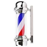 $88 Barber Pole,LED Light Source,Wall Mount,Red,Blue and White Barbershop Rotating Light Fixture,Classic Signs for Hair Salon,22.8 Inch