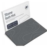 $30 Veeloim Stone Bath Mat Diatomaceous Earth Shower Mat Non-Slip Super Absorbent Diatomite Stone Bath Mats for Bathroom Floor Quick Drying Natural Easy to Clean | Fast Drying, Super Absorbent, Non-Sl