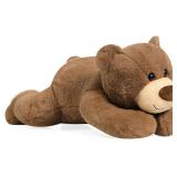 $27 Fiosnow Weighted Stuffed Animals for Adults Brown Bear 3.5lbs 24" Weighted Plush Animals for Kids Throw Pillow Hugging Toys
