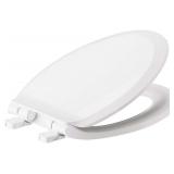 $41 American Standard Transitional Elongated Toilet Seat, Soft Close, White | Slow Close Toilet Seat: Includes Bottom Mount Hardware, Durable Solid Plastic, Easy Clean, Fits Elongated | 5503A00B.020
