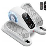 $140 UMAY Under Desk Elliptical Eclipse Leg Exerciser Electric as seen on TV | Foot Pedal Peddler Seated Exercise Machine for Seniors 12 Level Speeds Manual Auto Mode with Remote for Home Office