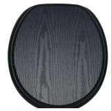 $60 Sanilo Soft Close Toilet Seat ROUND, Quiet and Slow Close Lid and Seat, Strong Bumpers and Hinges, Black Wood