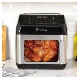 $100 Sur La Table 13 qt Air Fryer, Black, Silver - Programable Settings