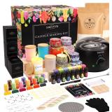 $50 SAEUYVB Candle Making Kit,Soy Candle Making Kit for Adult with Melting Pot | Complete DIY Starter Soy Candle Making Supplies/Kit,Suitable for Handmade Candle Gifts and Home Decor