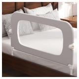 $45 FigTime Bed Rail for Toddlers, Baby Bed Rail Guard for Kids, Toddler Bed Rails with Reinforced Anchor Fit, Height Adjustable & Foldable Bed Rail Guard for Twin, Full, Queen & King Beds (Grey, 32IN