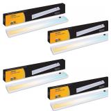 $147 4pcs Hardwired Under Cabinet Lighting, 30in 20W LED Light for Kitchen/Closet, 1150lm, CRI>92, R9>90, 5 Color Temperature, Dimmable, 2700K-5000K(Warm White, Cool White, Daylight)