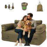 $153 Luxchoice Portable Inflatable Couch for Camping with Built-in Pump Durable Inflatable Furniture Heavy Duty Blow Up Couch Stylish Outdoor Air Sofa Perfect for Backyard Beach Music Festival Party