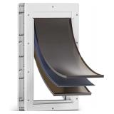 $55 3-Flap Dog Door, Large Doggy Door, Doggie Door for Install in Interior and Exterior Doors or Wall, Insulation Layer, 2 Magnetic Flaps, Closing Panel, Never Rust, for Pet Up to 100lb (Large)