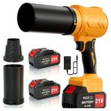 $59 Leaf Blower Cordless, 950000RPM Electric Leaf Blower with 2 x 4.0Ah Battery | 21V Battery Powered Turbo Blower Handheld Lightweight Air Blower for Snow, Lawn Care with 2 Extended Nozzle