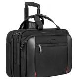 $88 EMPSIGN 17.3 Inch Rolling Laptop Bag, Heavy-Duty Waterproof Rolling Computer Bag with Wheels, Carry-on Briefcase with RFID Blocking Pocket, Premium Feel Travel/Work/Business Bag for Women/Men - Bl