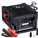 $200 Jump Starter with Air Compressor, ZunDian 2000A Battery Booster for Cars, Trucks & SUVs, Up to 10.0L Gas & 8.0L Diesel, 260PSI Tire Inflator, Emergency Power Pack with AC/DC/USB