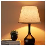 $24 ONEWISH Touch Bedside Lamp for Bedroom, 3-Way Dimmable Farmhouse Table Lamps for Nightstand with Fabric Shade, Desk Lamp for Kids Reading, Home Office
